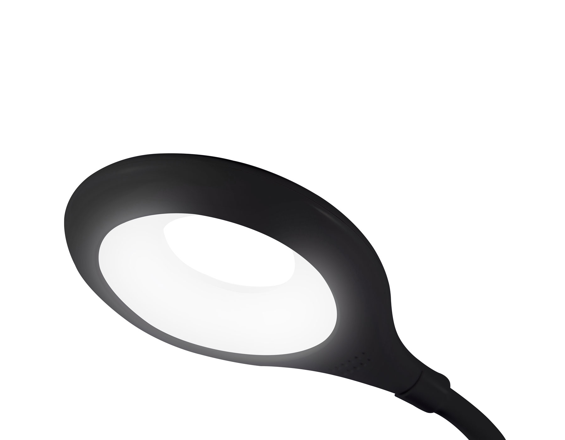 Светодиодная настольная лампа с прищепкой, гибкой ножкой и аккумуляторной батареей DE703 BK черный LED 3000-6000K 6W