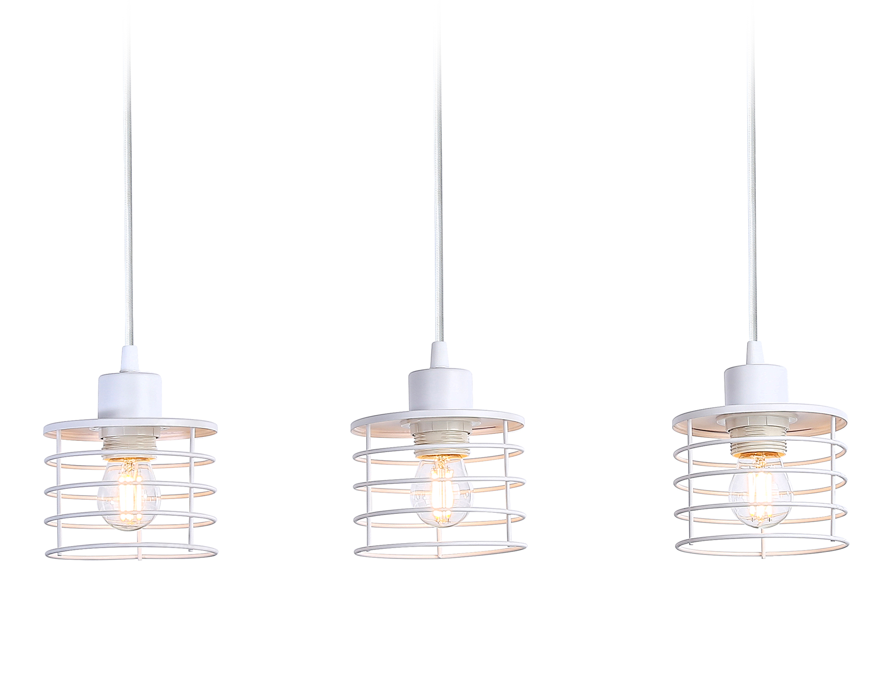 Подвесной светильник в стиле лофт TR8072/3 WH белый E27*3 max 40W 582*120*1040