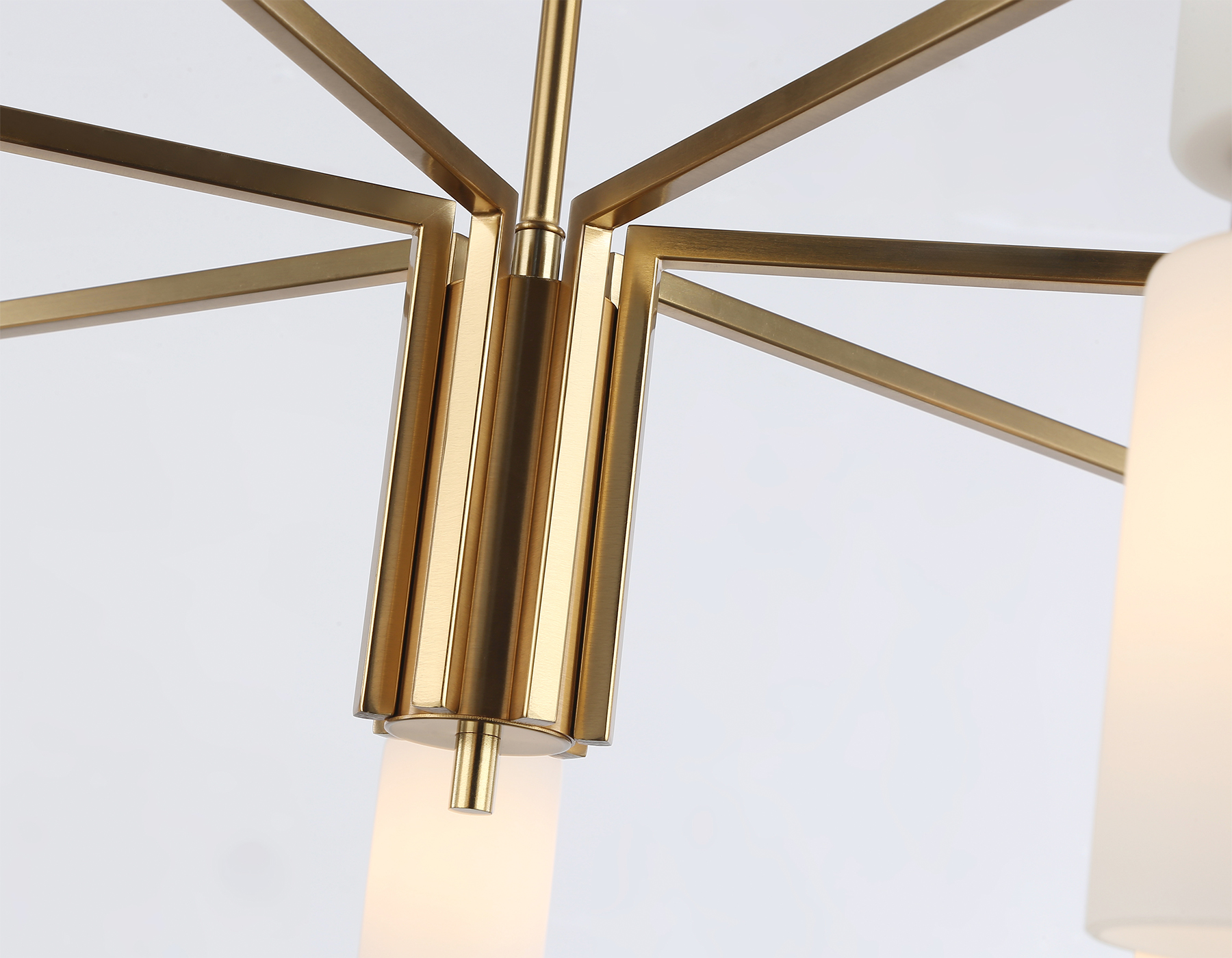 Люстра на штанге LH56126/7 BS/FR латунь/белый матовый E14*7 max 40W D705*350