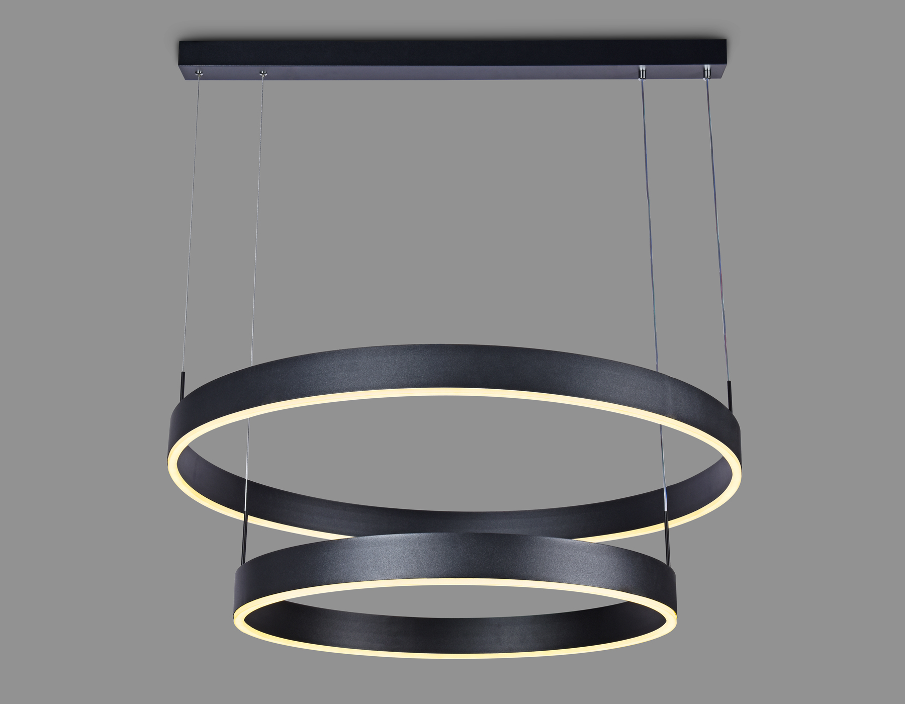 Подвесной светодиодный светильник с пультом управления FA6618/2 BK черный 119W D600/800*750 (ПДУ РАДИО 2.4G)