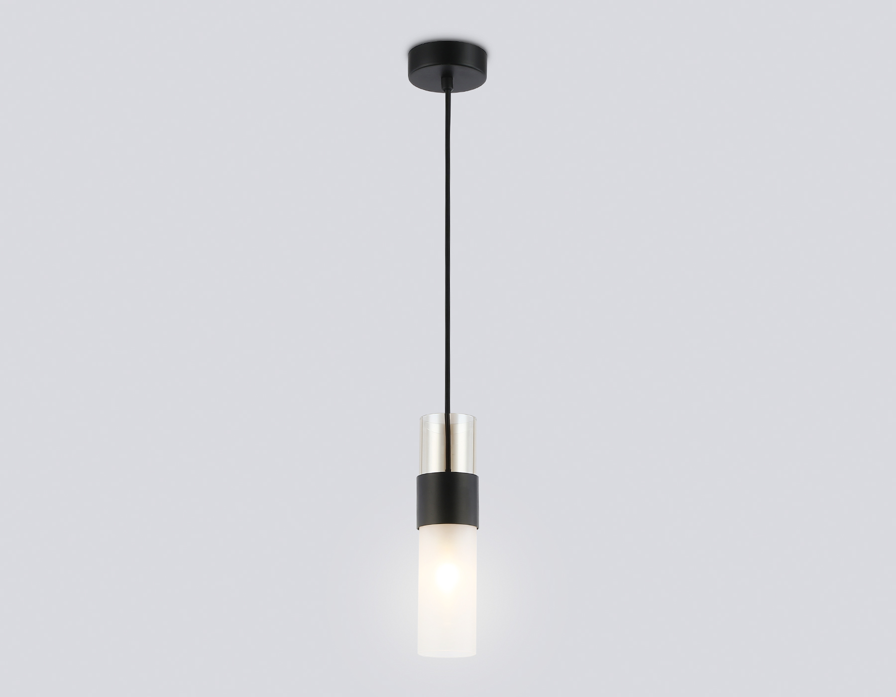 Подвесной светильник LH55101 BK/FR/TI черный/белый матовый/янтарь E14 max 40W D55*1500