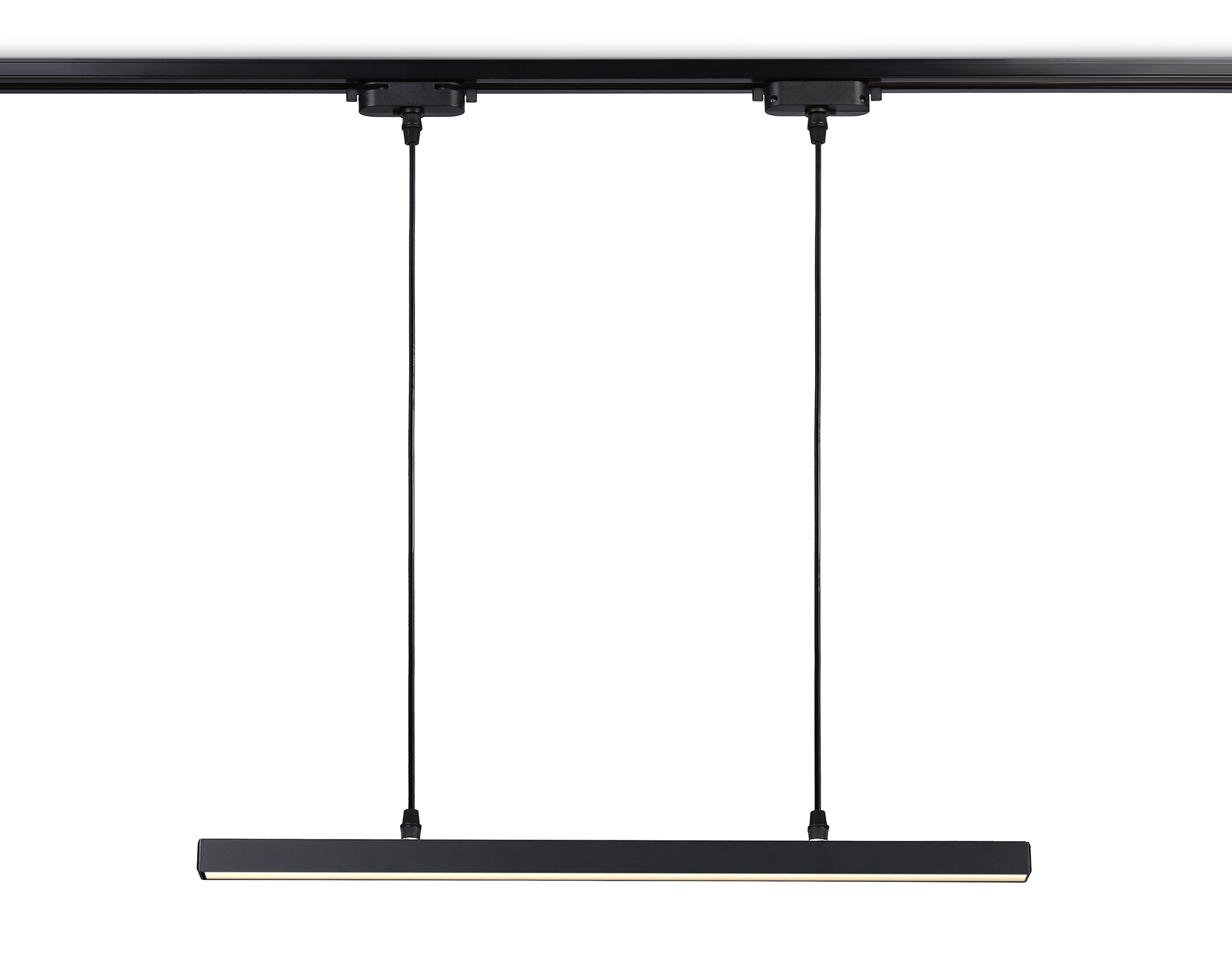 Трековый однофазный подвесной светодиодный светильник GL6785 BK черный LED 24W 3000K 600*22*1025