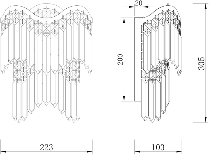 Настенный светильник Gracia DIA201WL-02G (dia201wl-02g)
