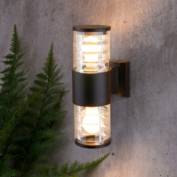 Настенный светильник уличный 1407 TECHNO черный (electrostandart_a032609)