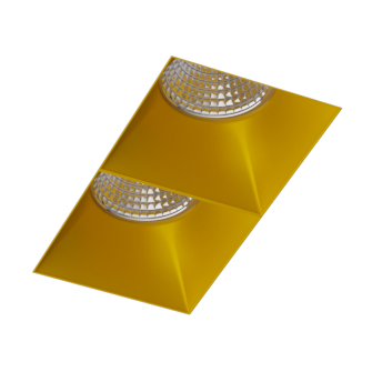 Встраиваемый светильник под сменную лампу Ledron Rise SQ H KIT2 Gold (8574)