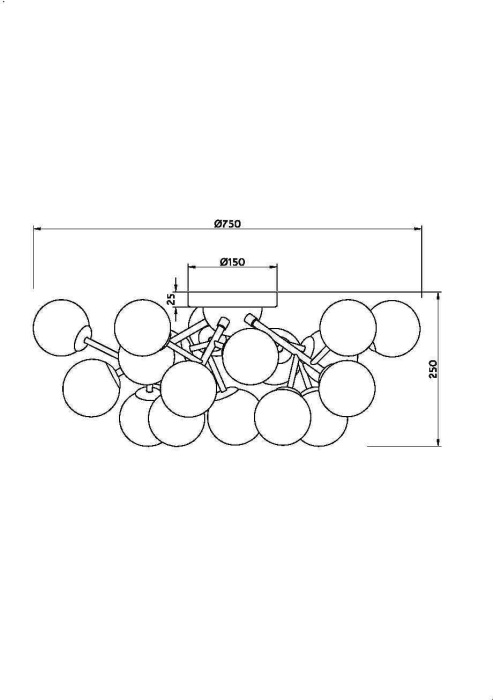 Потолочная люстра Dallas MOD545CL-20B (mod545cl-20b)