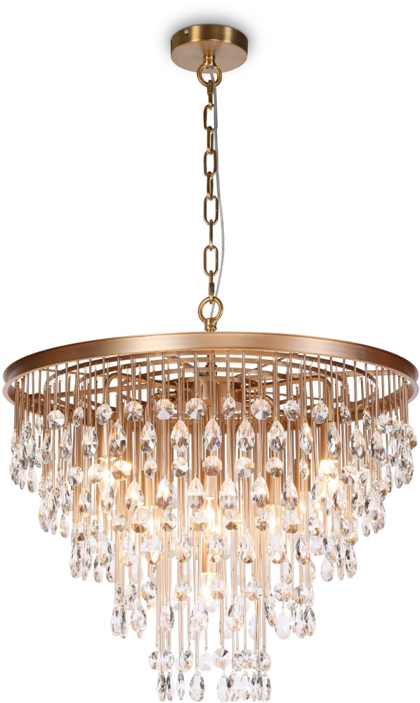 Подвесная люстра хрустальная Linn MOD091PL-09G (mod091pl-09g)