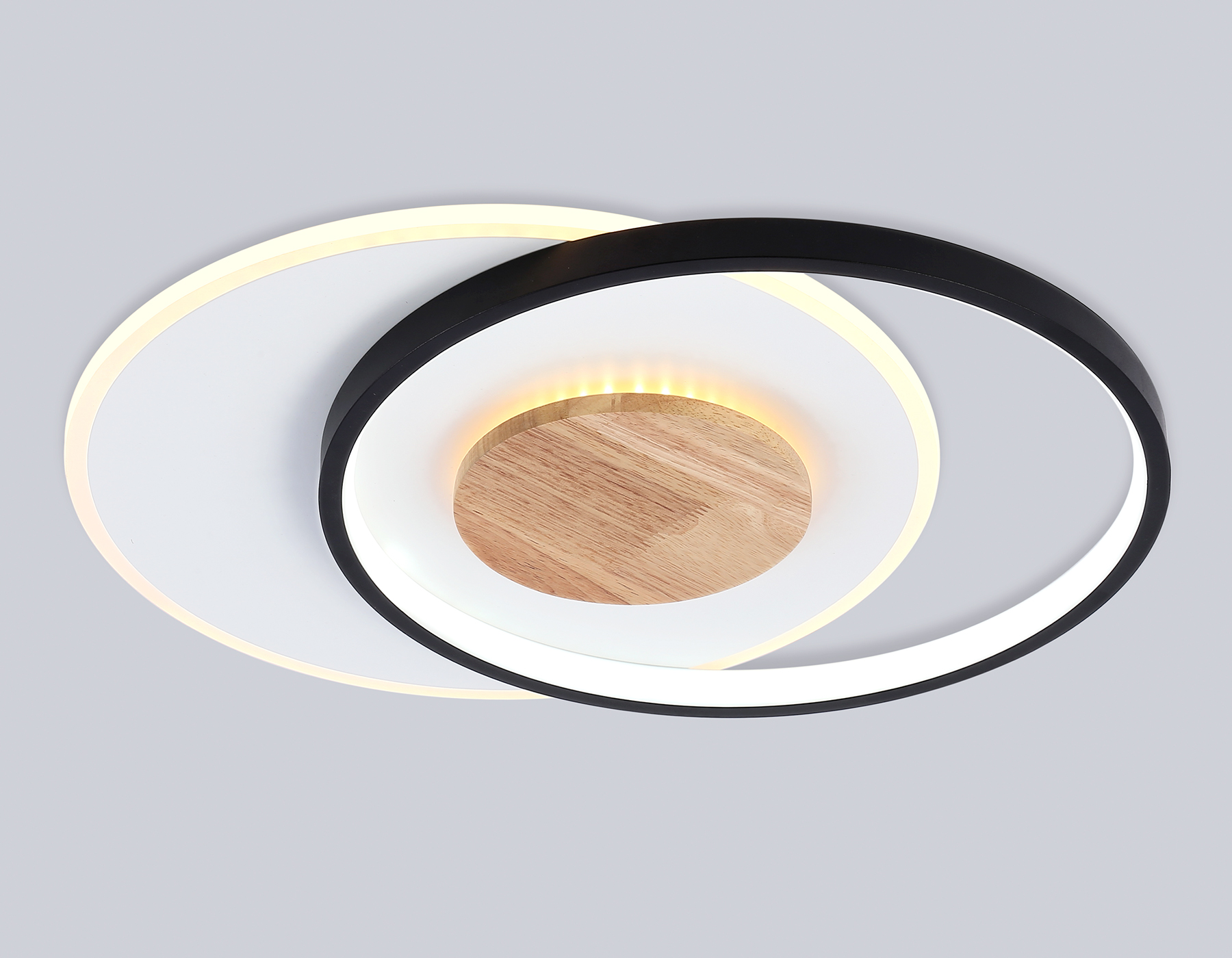 Светильник светодиодный потолочный FL4789 WH/BK/WD белый/черный/дерево 54W 3000-6000K 460*365*45 (без ПДУ)