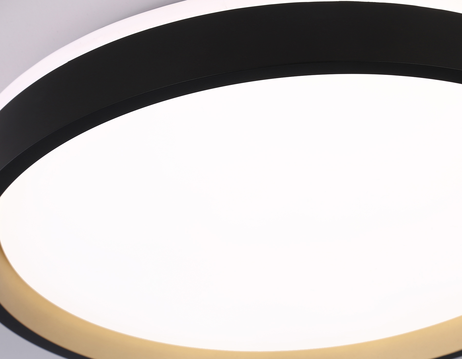 Светодиодный светильник RGB с пультом управления FZ610 BK/GD черный/золото IP20 66W 3000K-6500K+RGB D490*85 (ПДУ ИК)