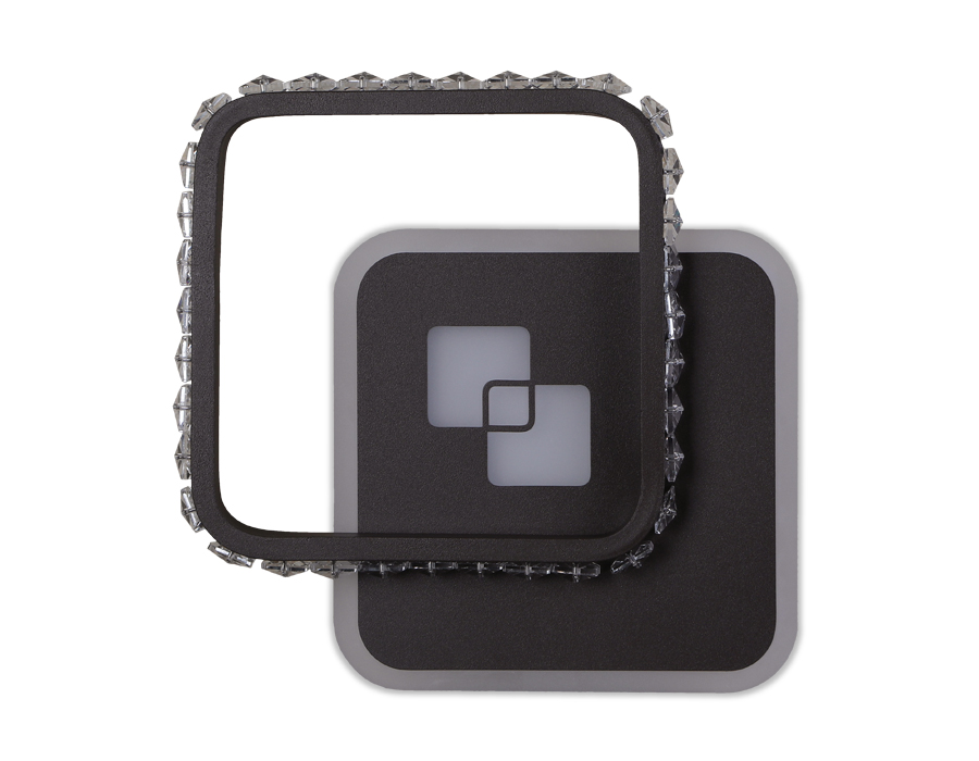 Настенный светодиодный светильник с хрусталем FA232 CF кофе LED 4200K/4200K/6400K 30W 210*210*50