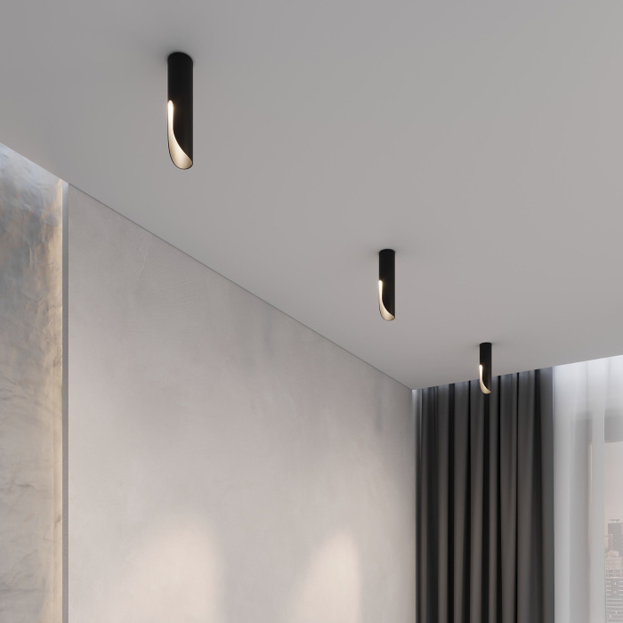 Светильник потолочный светодиодный Elektrostandard Apex 25113LED 7W 3000K черный (a068287)