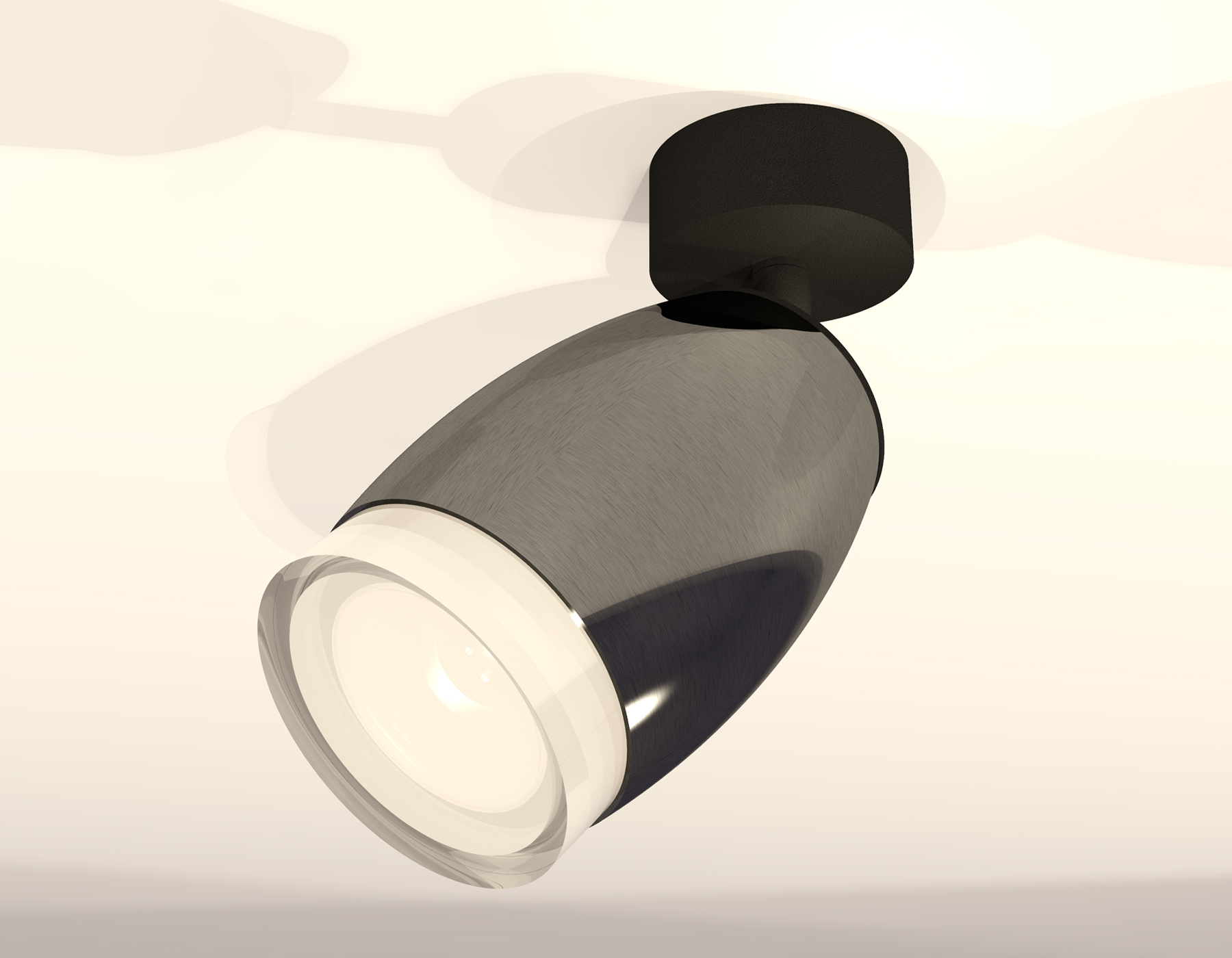 Комплект поворотного светильника с акрилом XM1123005 DCH/SBK/FR черный хром/черный песок/белый матовый MR16 GU5.3 (A2210, C1123, N7160)