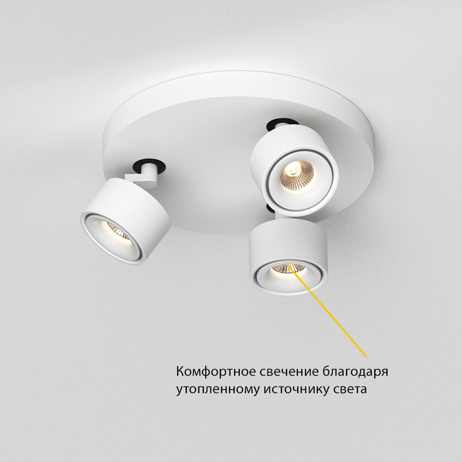 Накладной поворотный светодиодный светильник Ledron SAGITONY R3 S75 White Dim 4000K (11164)