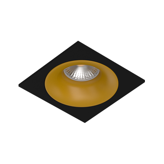 Встраиваемый светильник под сменную лампу Ledron MJ1003 SQ Black-Gold (2344)