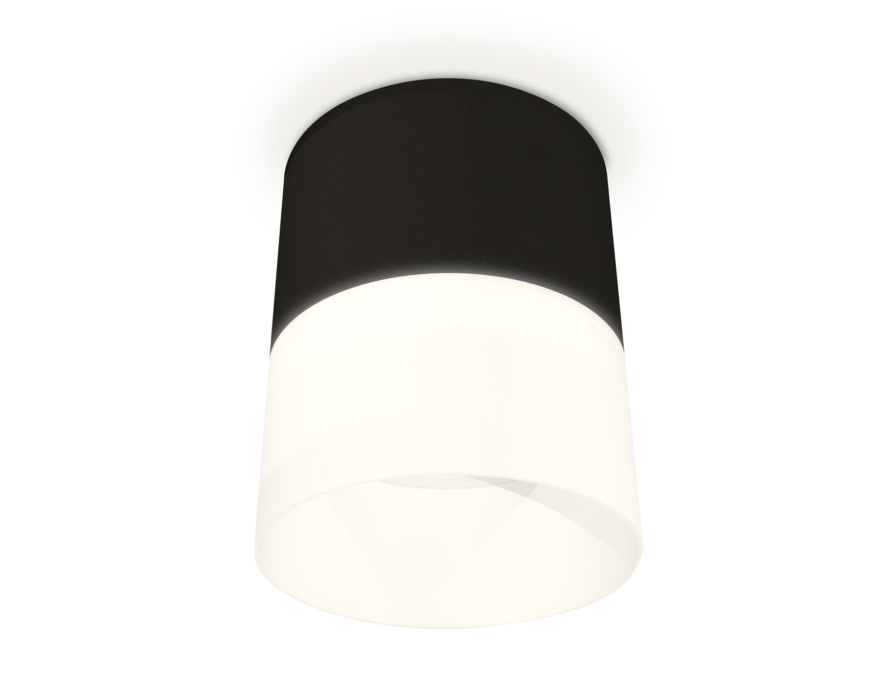 Комплект накладного светильника с акрилом XS8111002 SBK/FR черный песок/белый матовый GX53 (C8111, N8402)