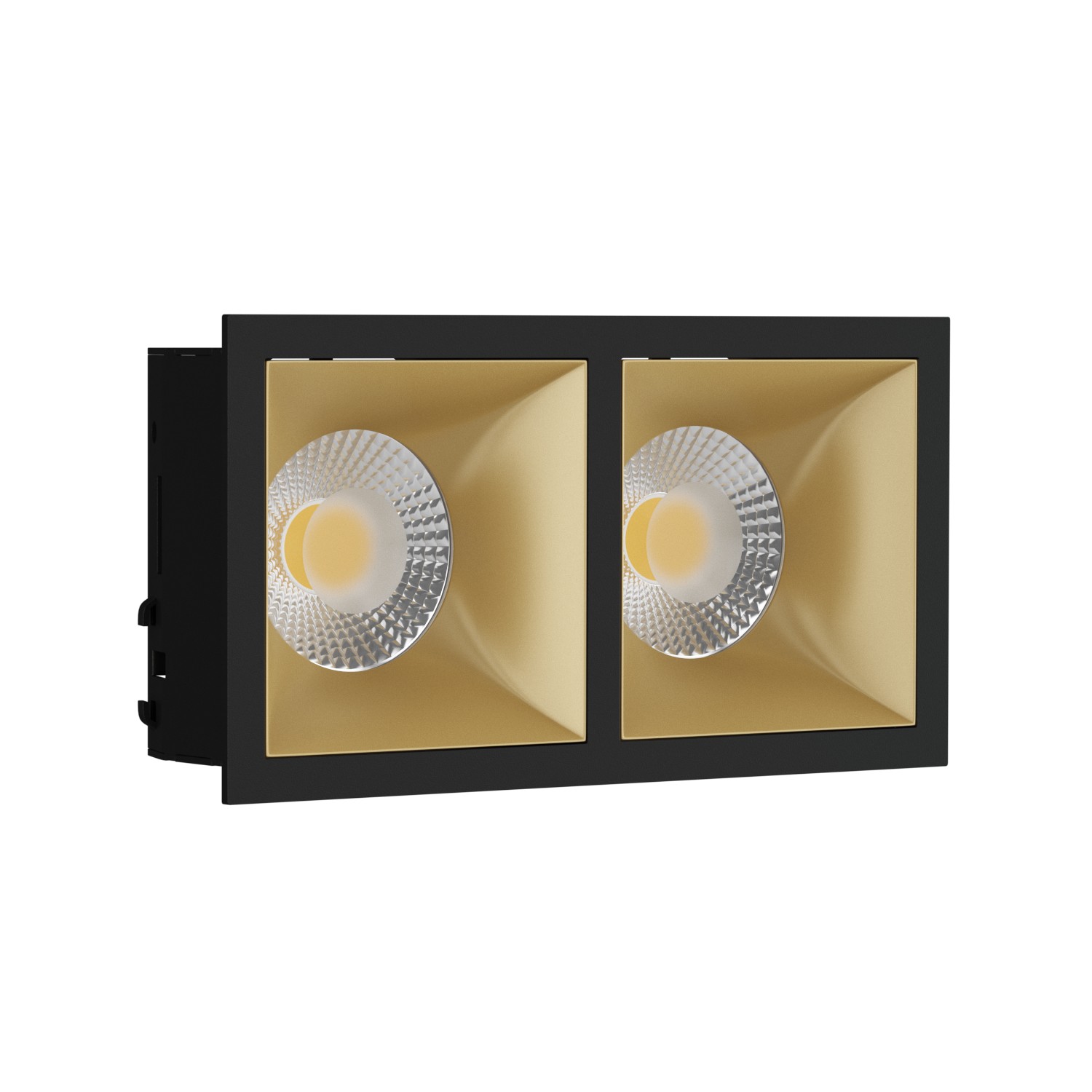 Встраиваемый светильник под сменную лампу Ledron RISE KIT2 Black-Gold (2459)