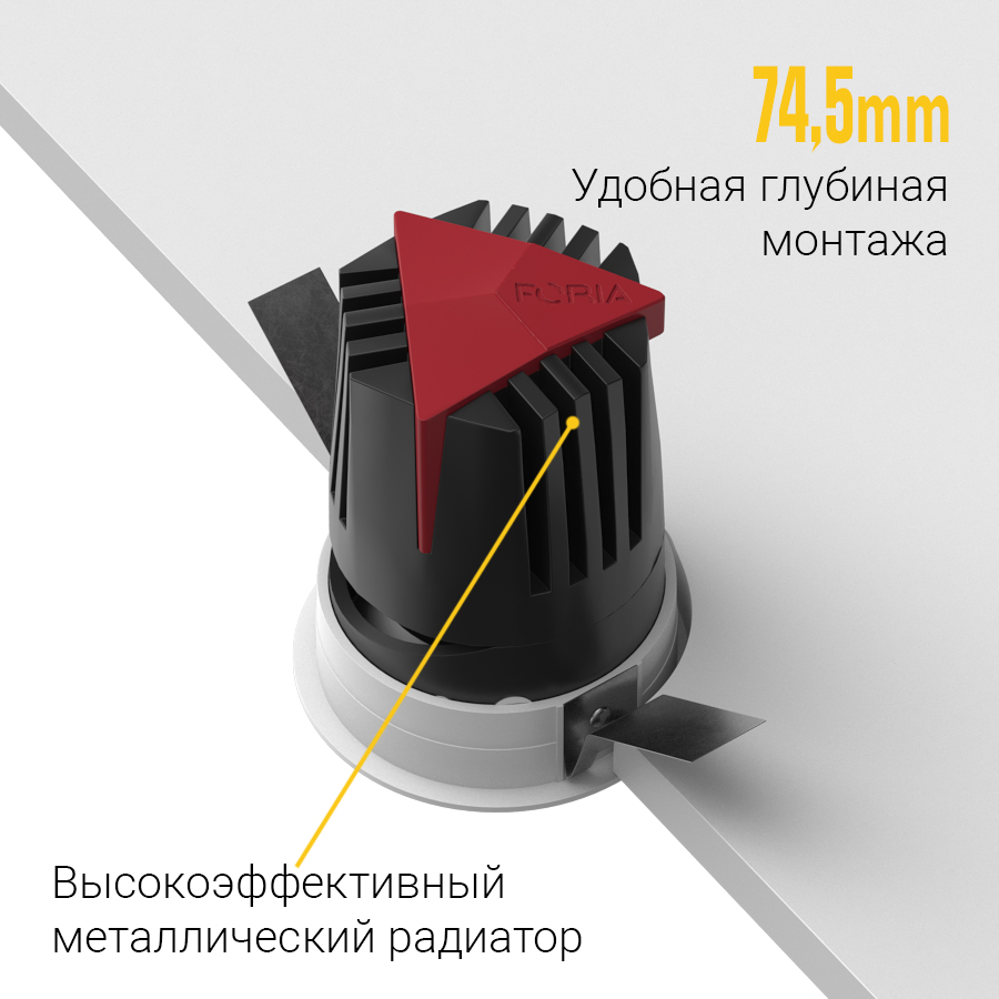 Встраиваемый светодиодный светильник Starship Frame White 7W Zigbee (11574)