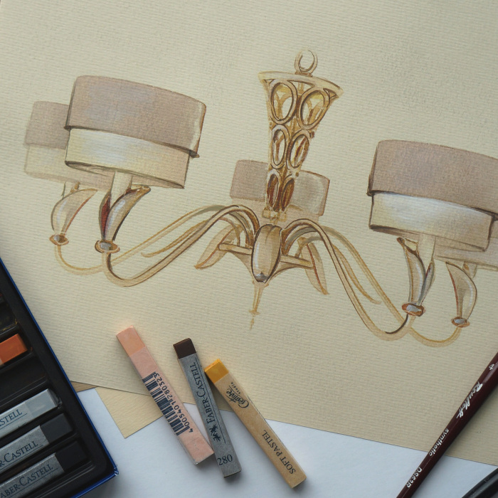 Подвесная люстра Lillian H311-05-G (h311-05-g)