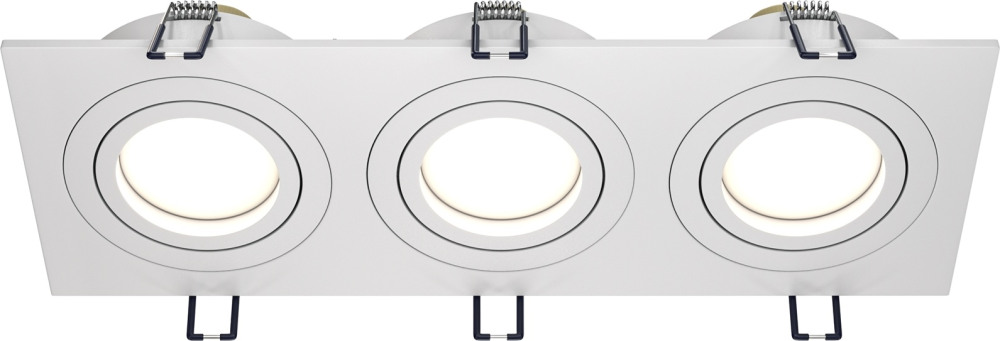 Встраиваемый светильник Atom GU10 3x50Вт Maytoni Technical DL024-2-03W (dl024-2-03w)