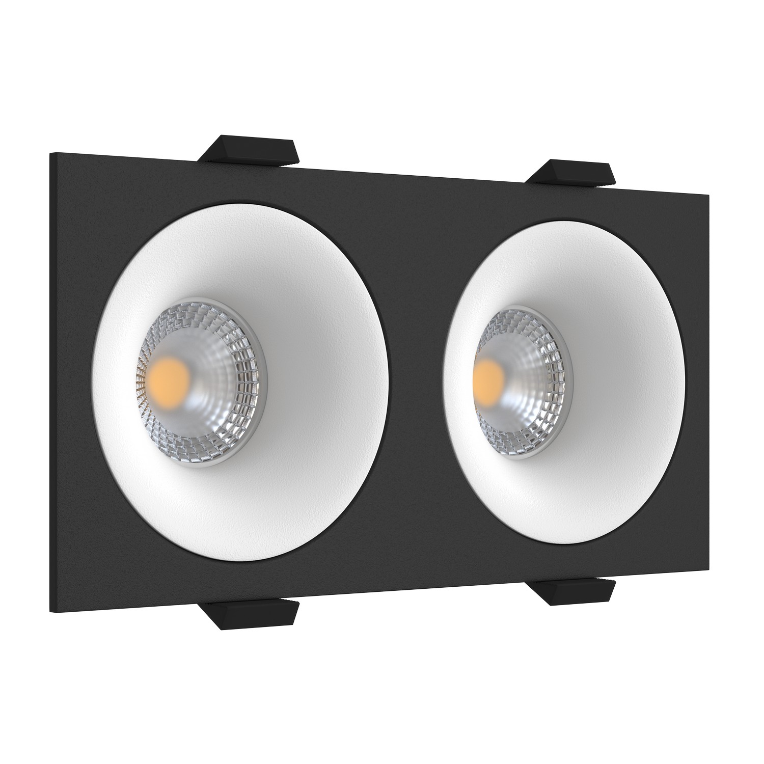 Встраиваемый светильник под сменную лампу Ledron MJ1003 SQ2 Black-White (2349)