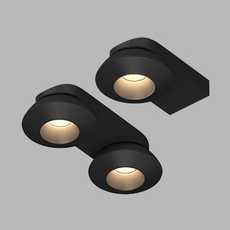 Накладной светодиодный светильник Ledron KRIS SLIM 2 Black (2767)