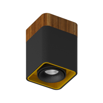 Накладной светодиодный светильник Ledron TUBING Wooden 30 Black-Gold (4457)