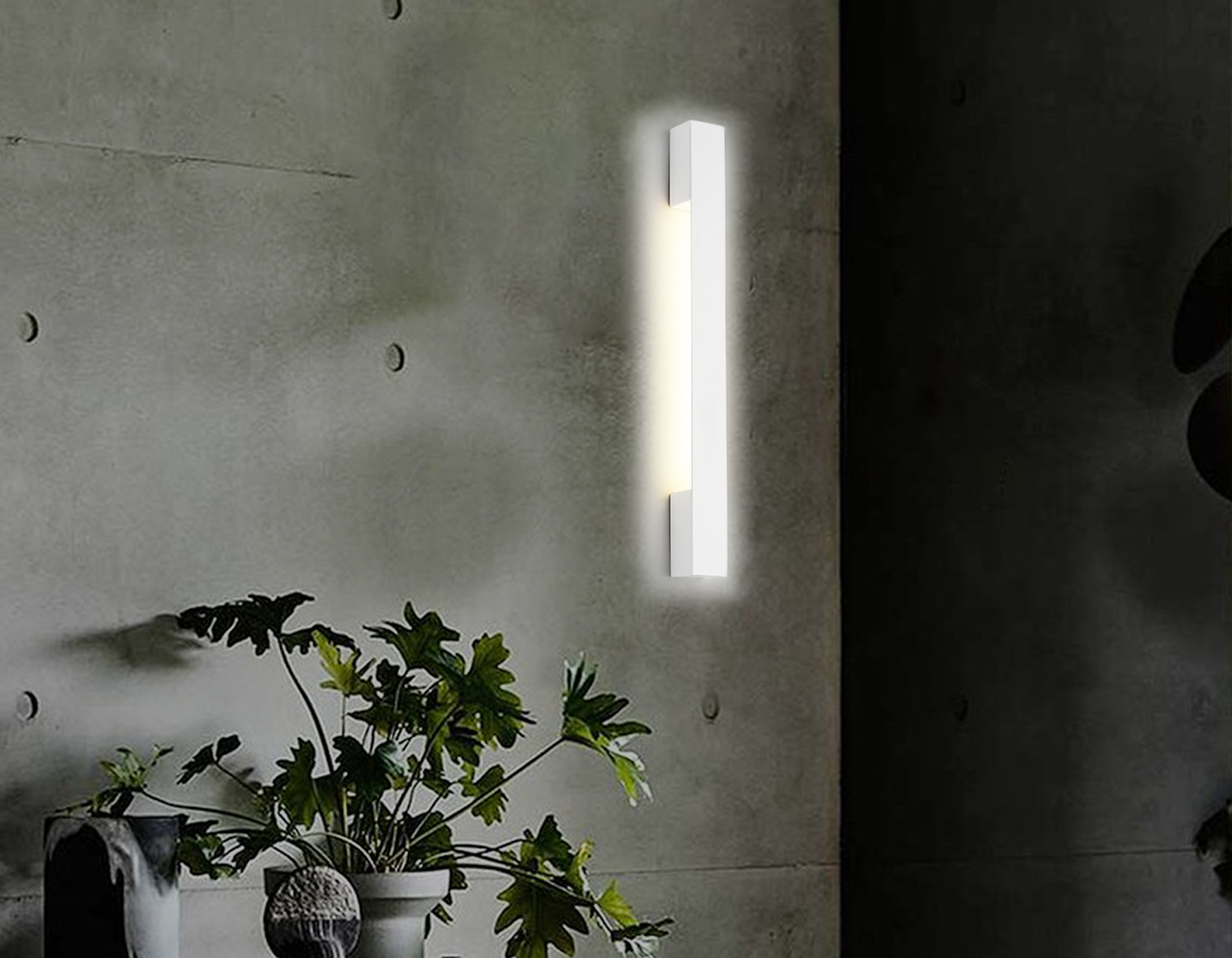 Настенный светодиодный светильник FW4411 SWH белый песок LED 4200K 6W 450*40*35