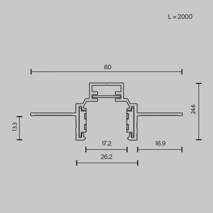 Шинопровод встраиваемый магнитный белый 2м Maytoni Busbar trunkings Exility TRXM034-422W (trxm034-422w)