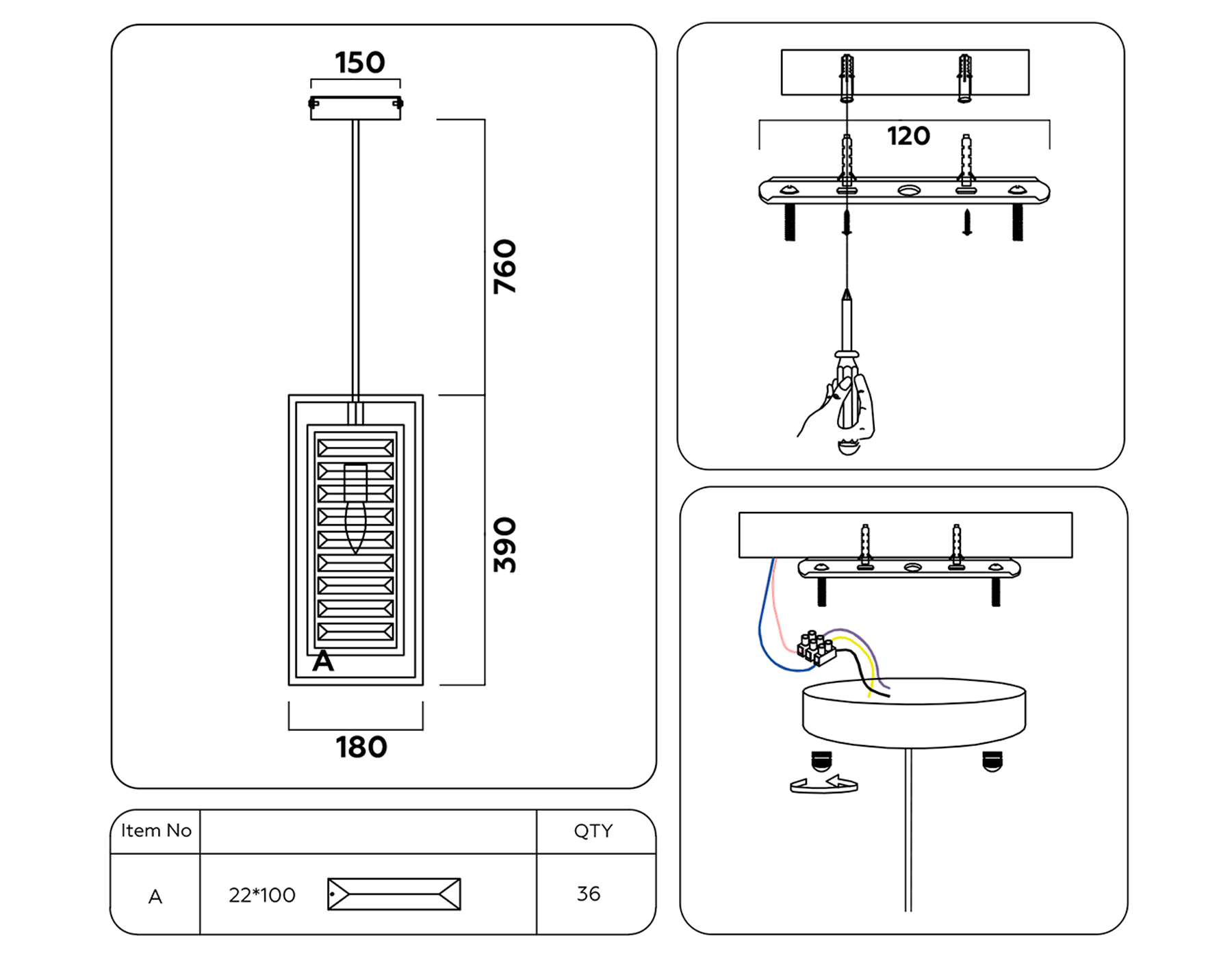Подвесной светильник с хрусталем TR5043 CF/TI кофе/янтарь E14/1 max 40W 180*180*760