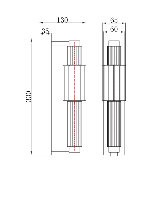 Бра светодиодное Verticale MOD308WL-L9GN3K (mod308wl-l9gn3k)