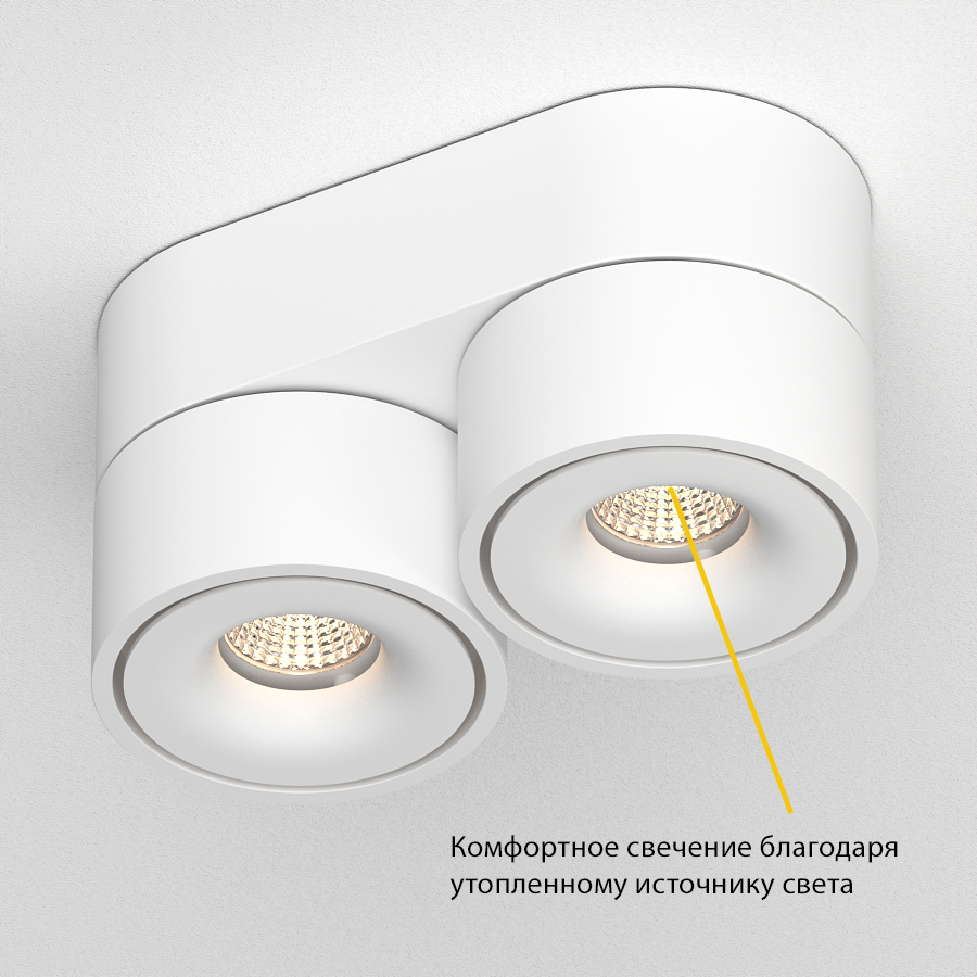 Накладной поворотный светодиодный светильник Ledron LH13W 2 White (2751)