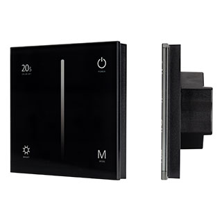 Панель SMART-P35-DIM-IN Black (230V, 0-10V, Sens, 2.4G) (Arlight, IP20 Пластик, 5 лет) 028113