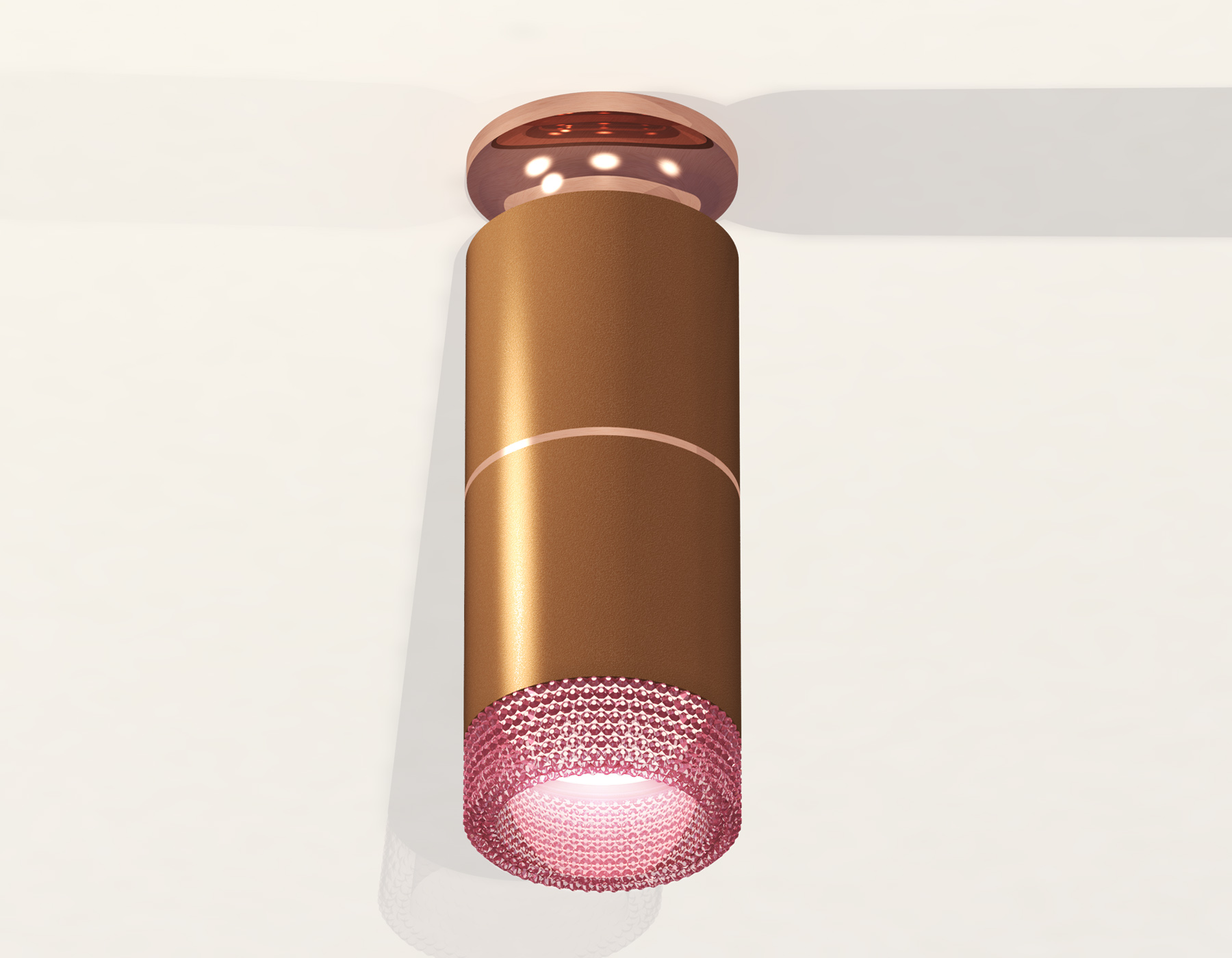 Комплект накладного светильника с композитным хрусталем XS6304211 SCF/PPG/PI кофе песок/золото розовое полированное/розовый MR16 GU5.3