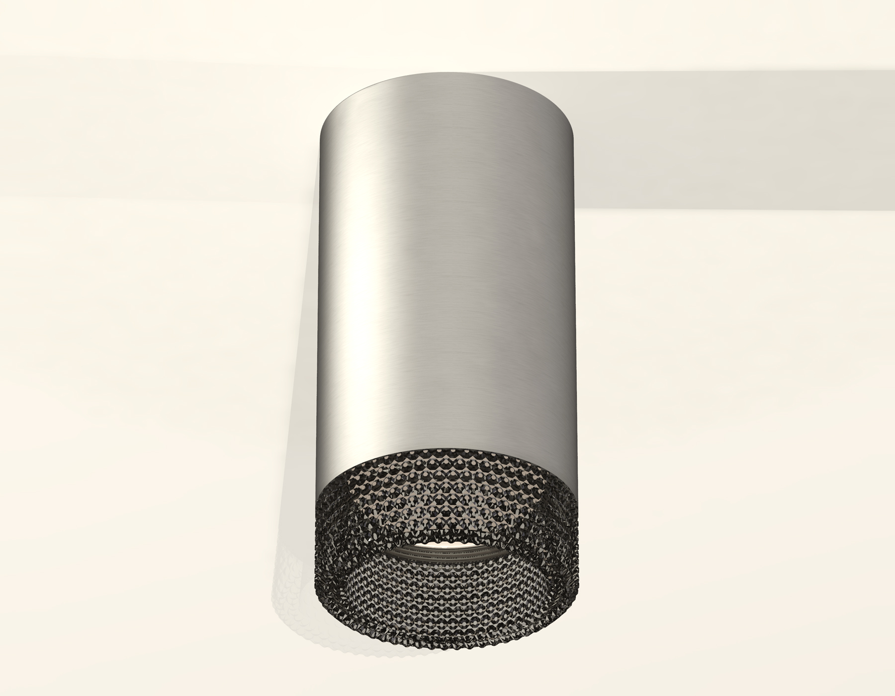 Комплект накладного светильника с композитным хрусталем XS6324020 SSL/BK серебро песок/тонированный MR16 GU5.3 (C6324, N6151)