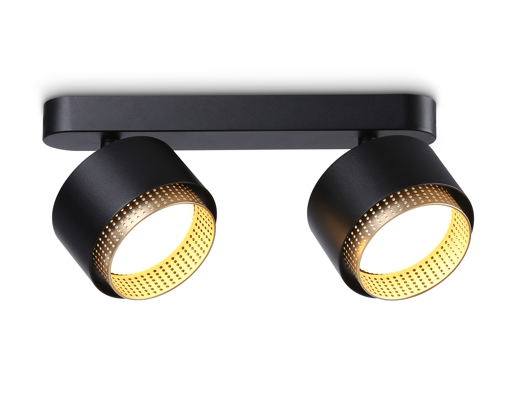 Настенно-потолочный поворотный спот со сменной лампой GX53 TN71288/2 BK/GD черный/золото GX53/2 max 12W 270*95*137