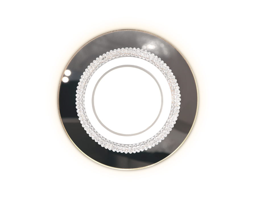 Встраиваемый зеркальный светильник MR16 с подсветкой TN350 CH/CL хром/прозрачный GU5.3+3W (LED WHITE) D95*45