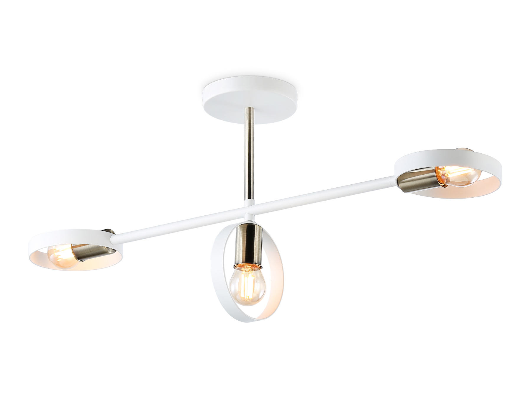 Подвесной светильник со сменной лампой TR8228/3 WH/SB белый/бронза E27/3 max 40W 660*165*300