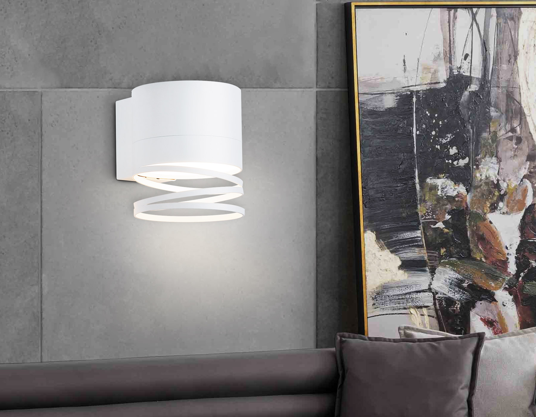 Светильник настенный со сменной лампой GU10 TN71111 WH белый GX53 max 12W 110*82*100