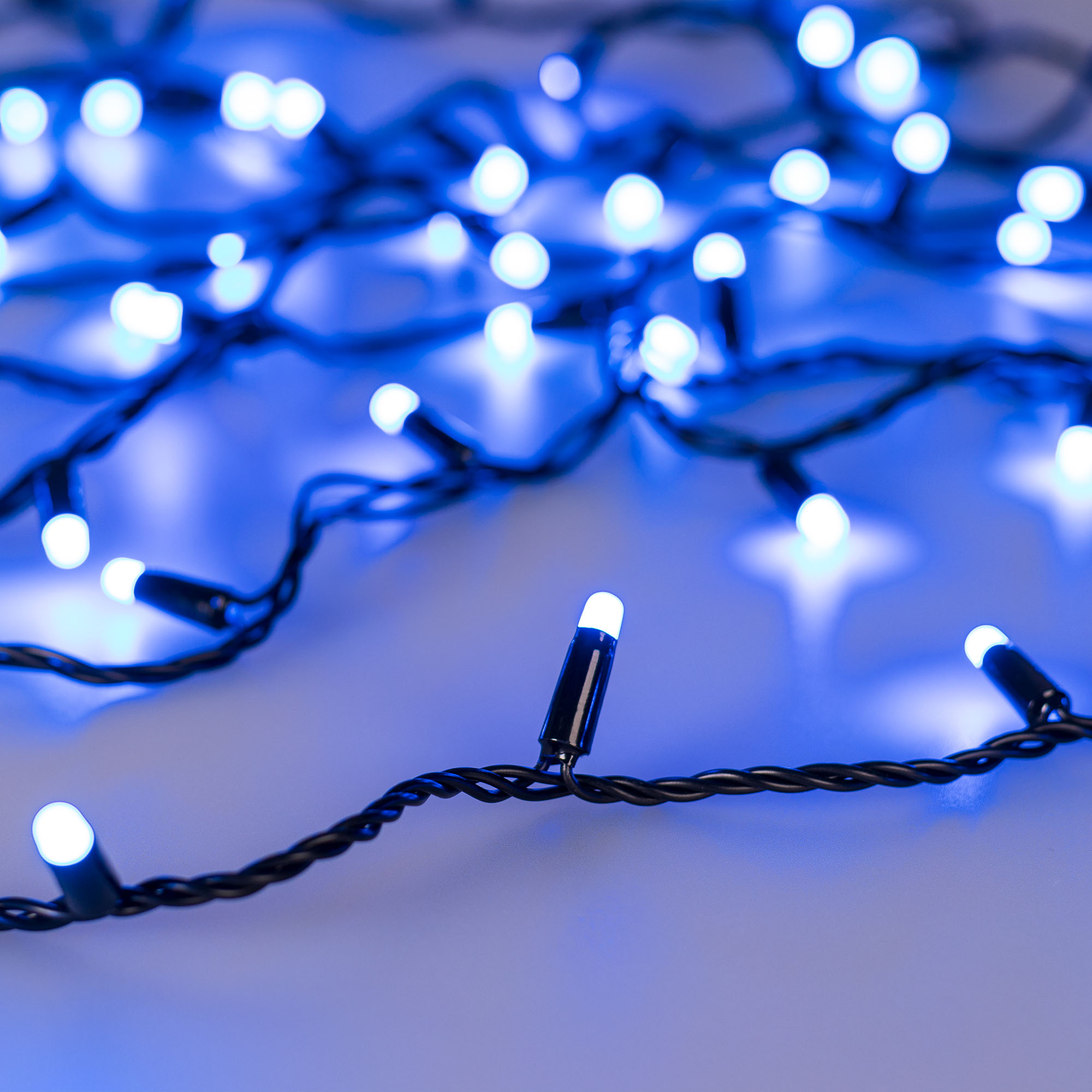 Светодиодная гирлянда ARD-STRING-CLASSIC-10000-BLACK-100LED-MILK-SYNC RGB (230V, 6.5W) (Ardecoled, IP65) 028214
