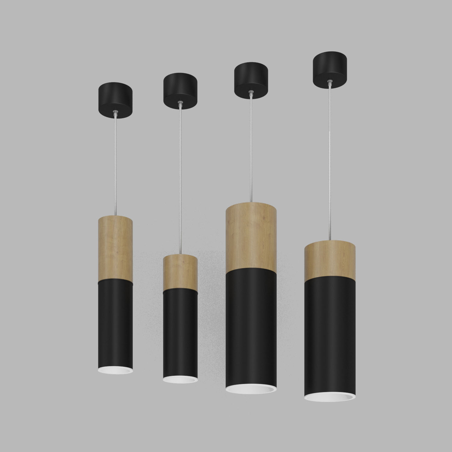 Подвесной накладной светодиодный светильник Ledron SLC739212W-PS Black-White (4937)