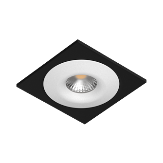 Встраиваемый светильник под сменную лампу Ledron AO1501001 SQ Black-White (2371)