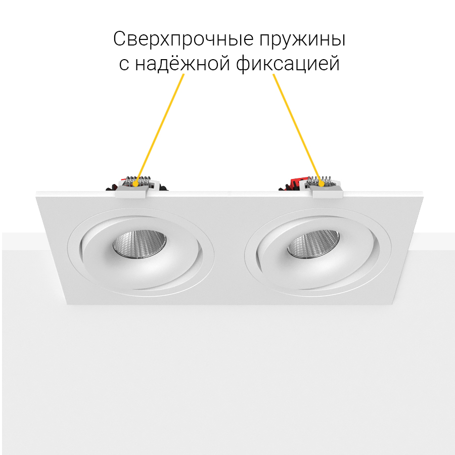 Встраиваемый поворотный светодиодный светильник MJ1006 SQ2 White 4000K (10511)