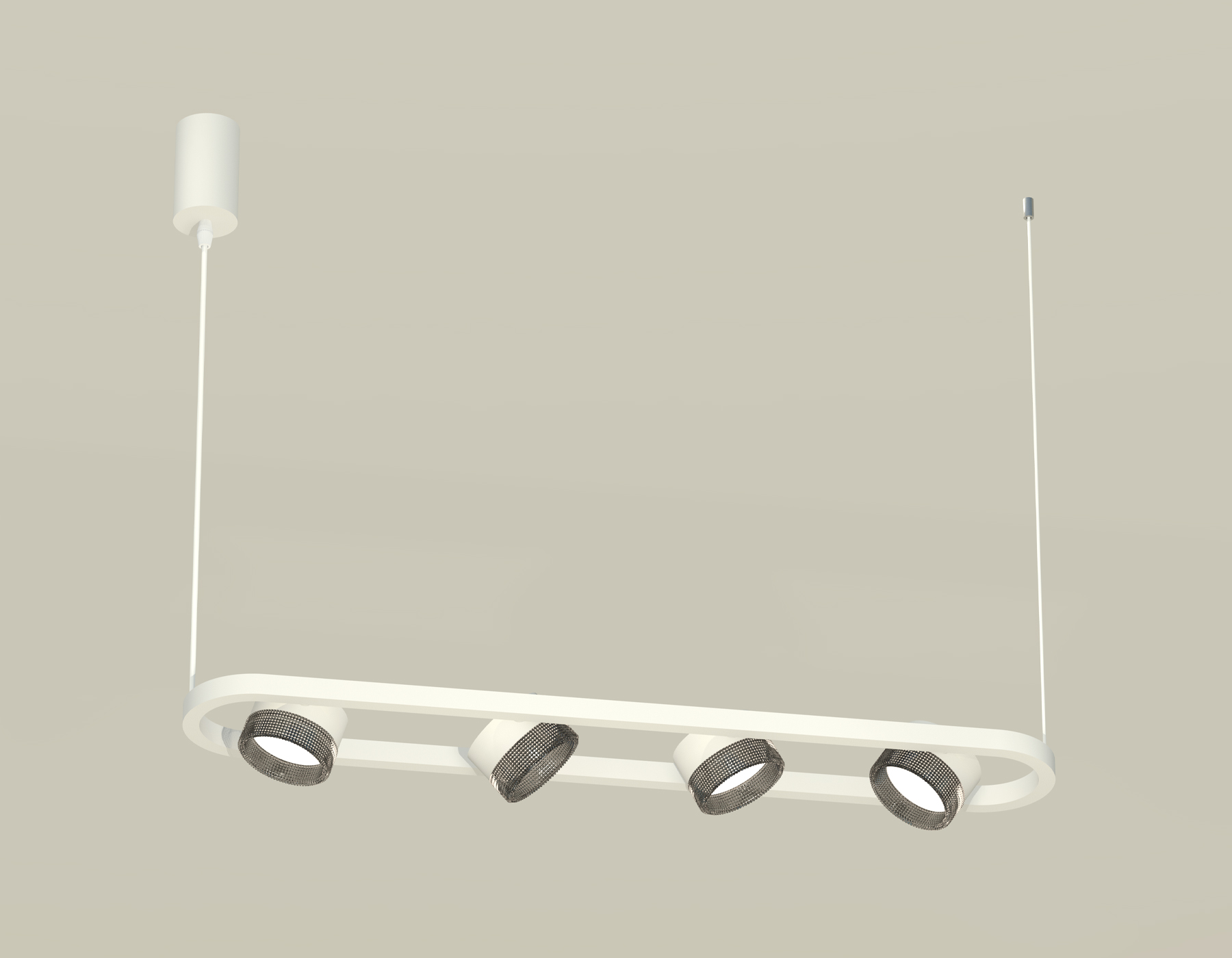 Комплект подвесного поворотного светильника с композитным хрусталем XB9163200/4 SWH/BK белый песок/тонированный GX53 (C9163, N8484)