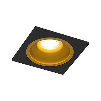 Встраиваемый светодиодный светильник LEVEL SQ Black-Gold 4000K (10653)
