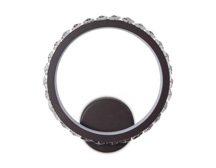 Настенный светодиодный светильник с выключателем FA212 CF кофе LED 3000K+6400K 15W 230*250*45