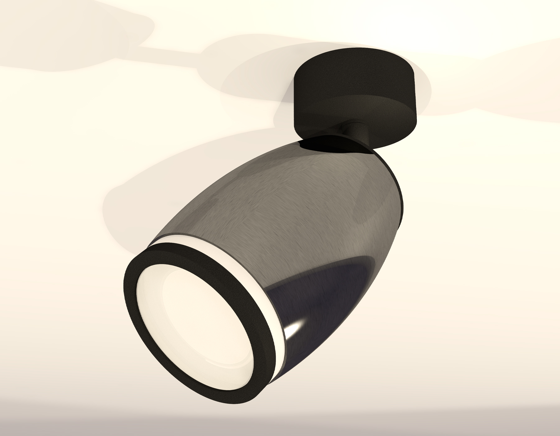 Комплект поворотного светильника с акрилом XM1123004 DCH/SBK/FR черный хром/черный песок/белый матовый MR16 GU5.3 (A2210, C1123, N7121)