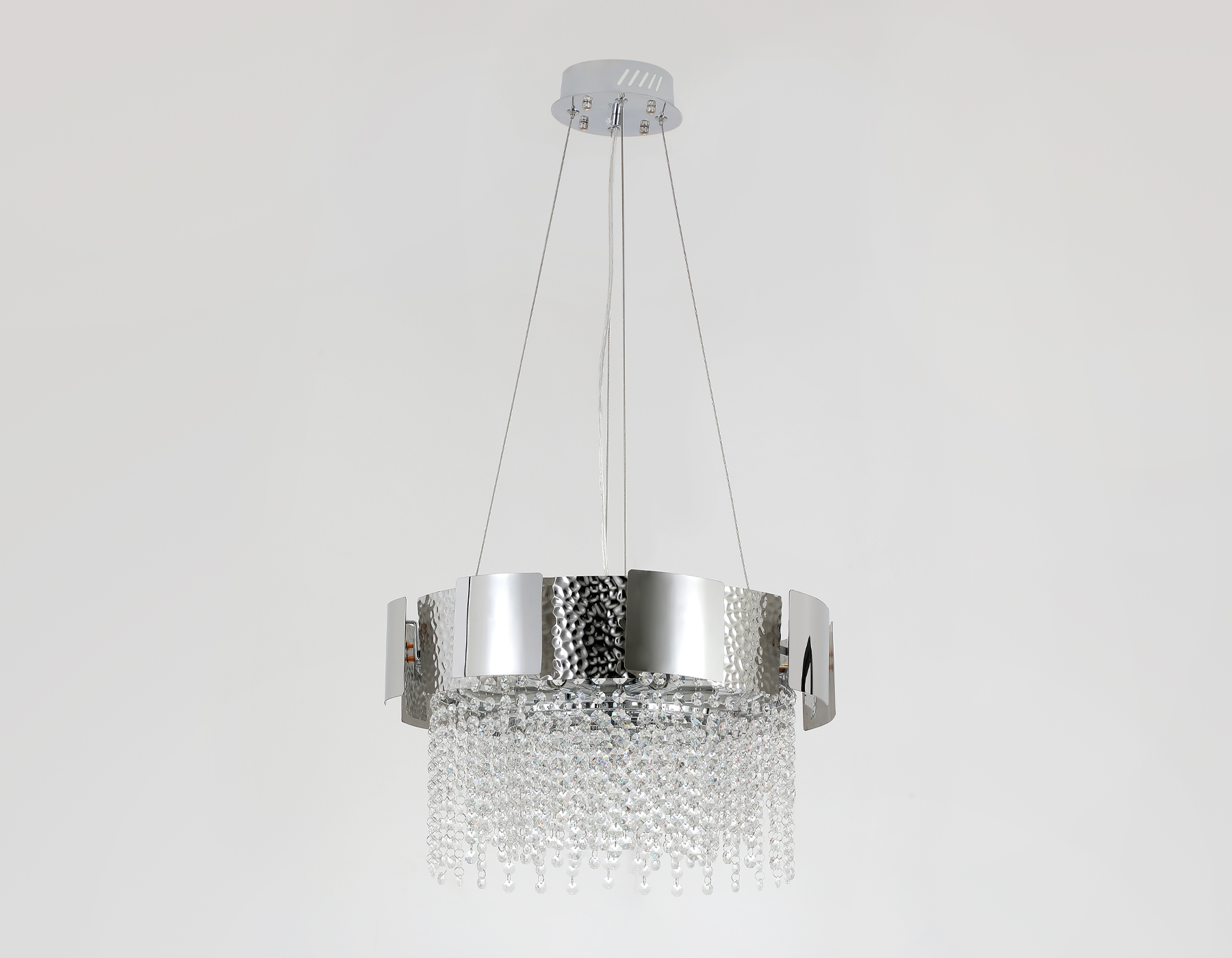 Подвесная хрустальная люстра TR5244/7 SL/CL серебро/прозрачный E14/7 max 40W D500*630