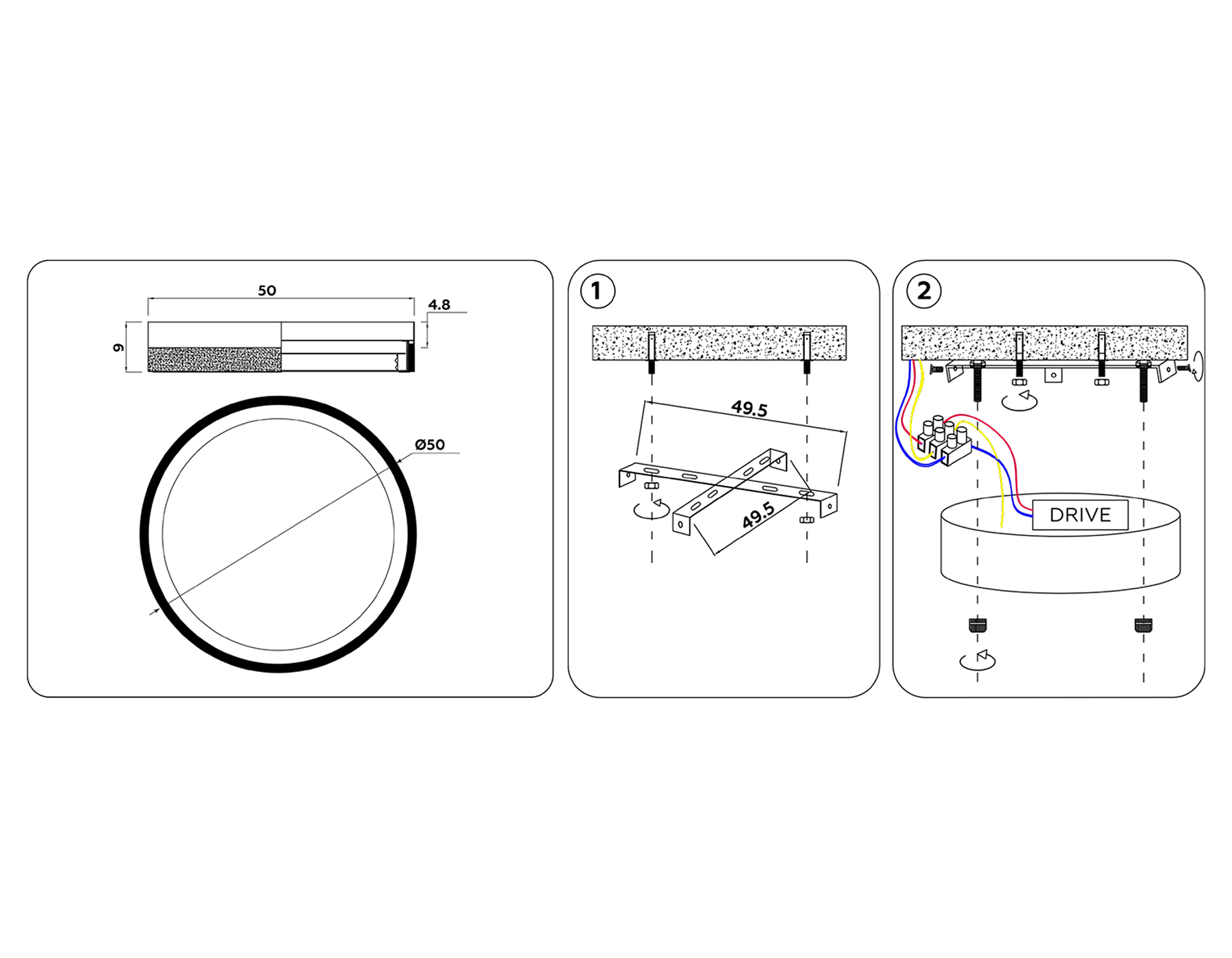 Потолочный светодиодный светильник с пультом FA9431 WH белый 90W D500*90 (ПДУ РАДИО 2.4)