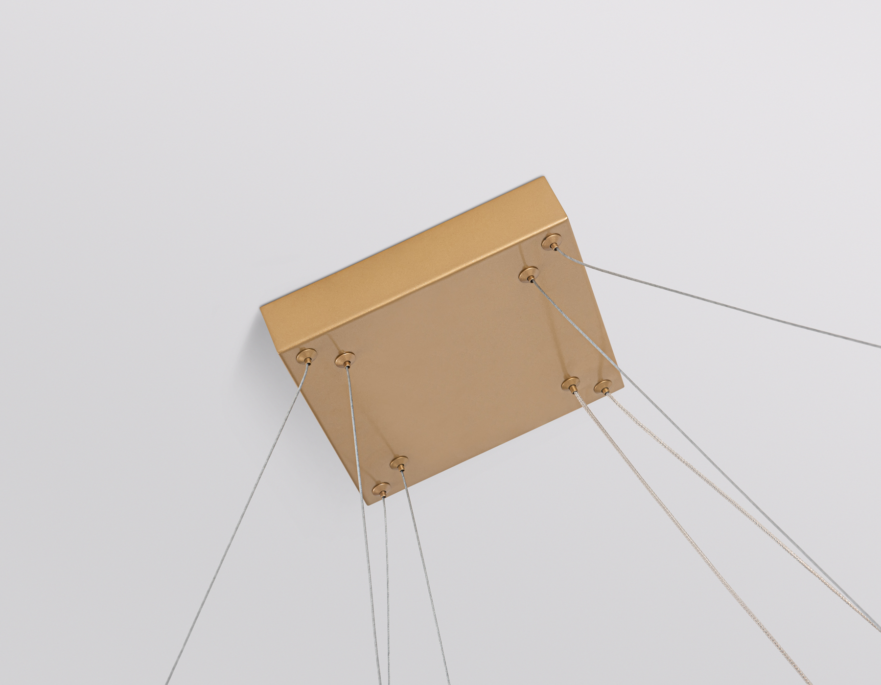 Подвесной светодиодный светильник FL5599/2+8 GD золотой 60W 3000K/4200K/6400K 600*600*1300 (без ПДУ)