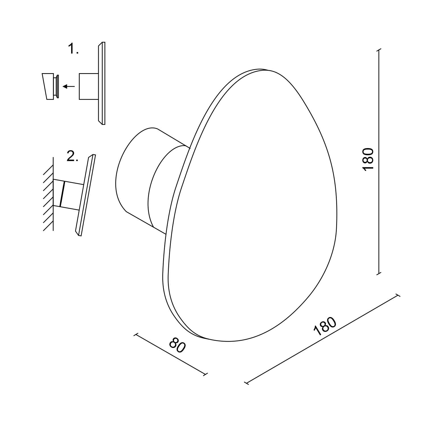 Настенный светодиодный светильник Ledron MW-8407 (3035)